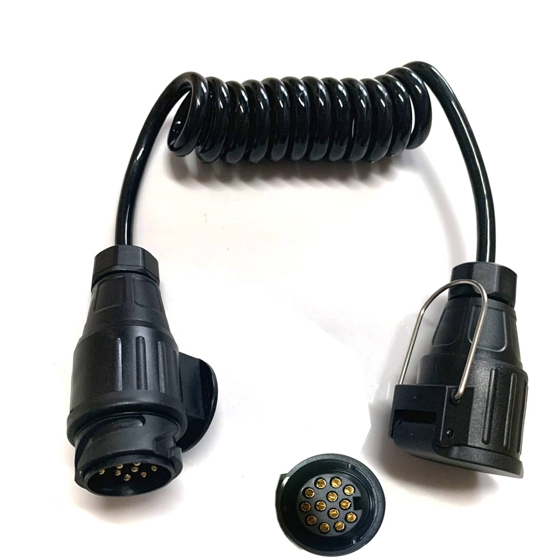 JVJ 2.0m 13-polig auf 13 Polig Adapter Stecker Steckdose Verbindung Verlängerungskabel Spiralkabel Adapterkable für Anhänger Bootstrailer PKW Traktor PKW-Anhänger Caravan Wohnwagen Fahrradträger usw JVJ 2.0m 13-polig auf 13 Polig Adapter Stecker Steckdose Verbindung Verlängerungskabel Spiralkabel Adapterkable für Anhänger Bootstrailer PKW Traktor PKW-Anhänger Caravan Wohnwagen Fahrradträger usw von JVJ