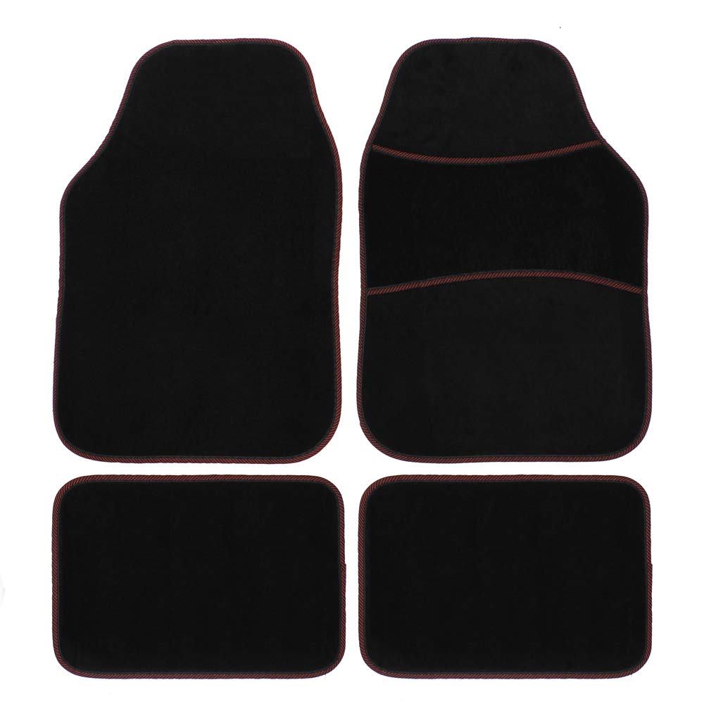 JVL 01-927RD Universal-Fußmatten-Set, PVC-Rückseite, Schwarz/Rot, 4-teilig JVL 01-927RD Universal-Fußmatten-Set, PVC-Rückseite, Schwarz/Rot, 4-teilig von JVL