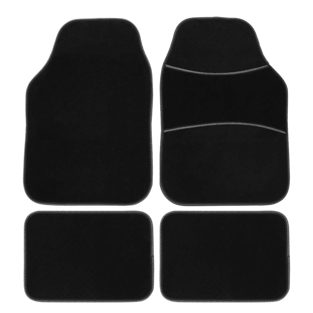 JVL 01-927SI Universal-Fußmatten-Set, PVC-Rückseite, Schwarz/Silber, 4-teilig JVL 01-927SI Universal-Fußmatten-Set, PVC-Rückseite, Schwarz/Silber, 4-teilig von JVL