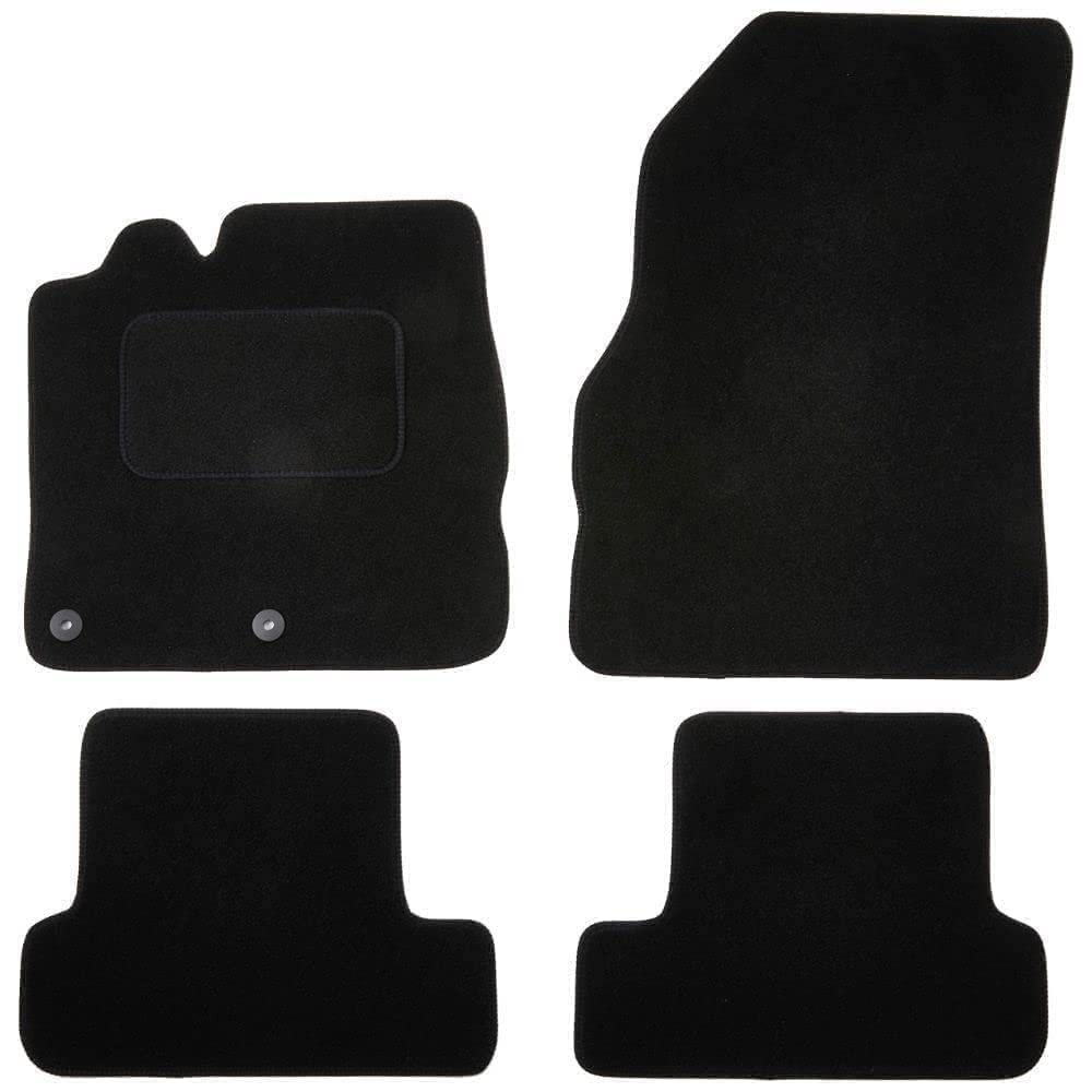 JVL Autofußmatten für Renault Megane MK3 ab Baujahr 2008, Gummi mit 2 Befestigungsclips, Schwarz, 4 Stück JVL Autofußmatten für Renault Megane MK3 ab Baujahr 2008, Gummi mit 2 Befestigungsclips, Schwarz, 4 Stück von JVL