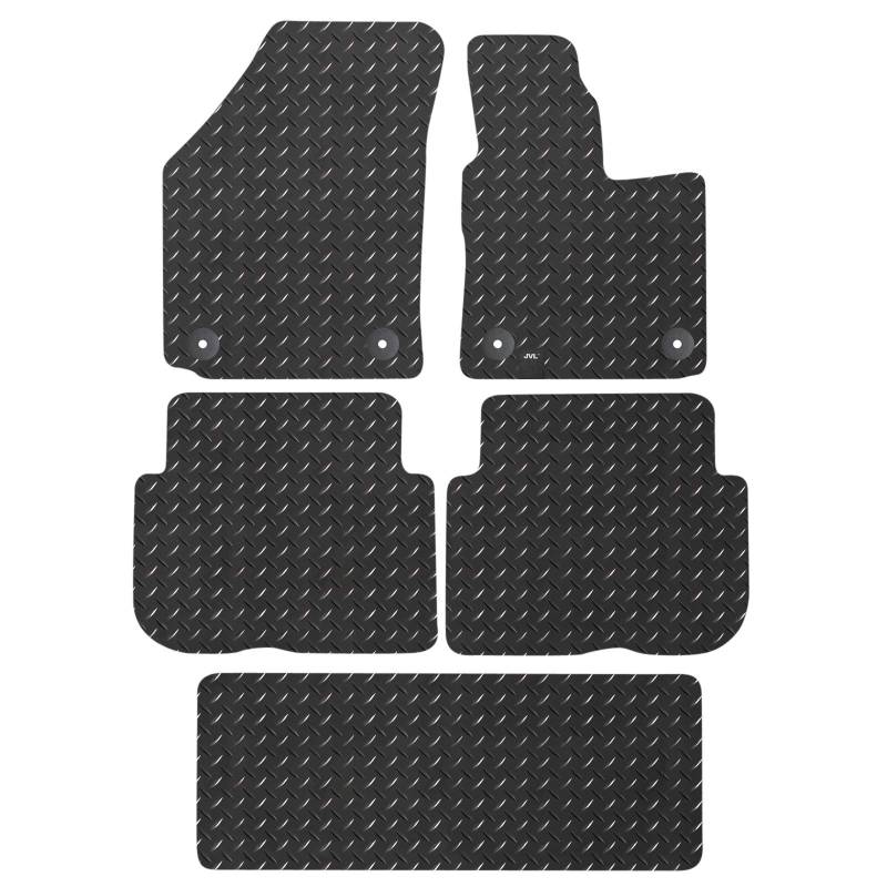 JVL JVL2541R Passgenaues Gummi-Fußmatten-Set für Touran MK1 Facelift 2010–2016 von JVL