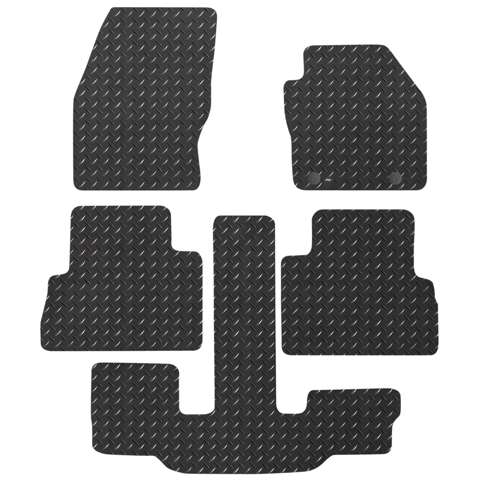 JVL JVL3259R Passgenaues Gummi-Fußmatten-Set für Grand C Max 2013-2015 von JVL