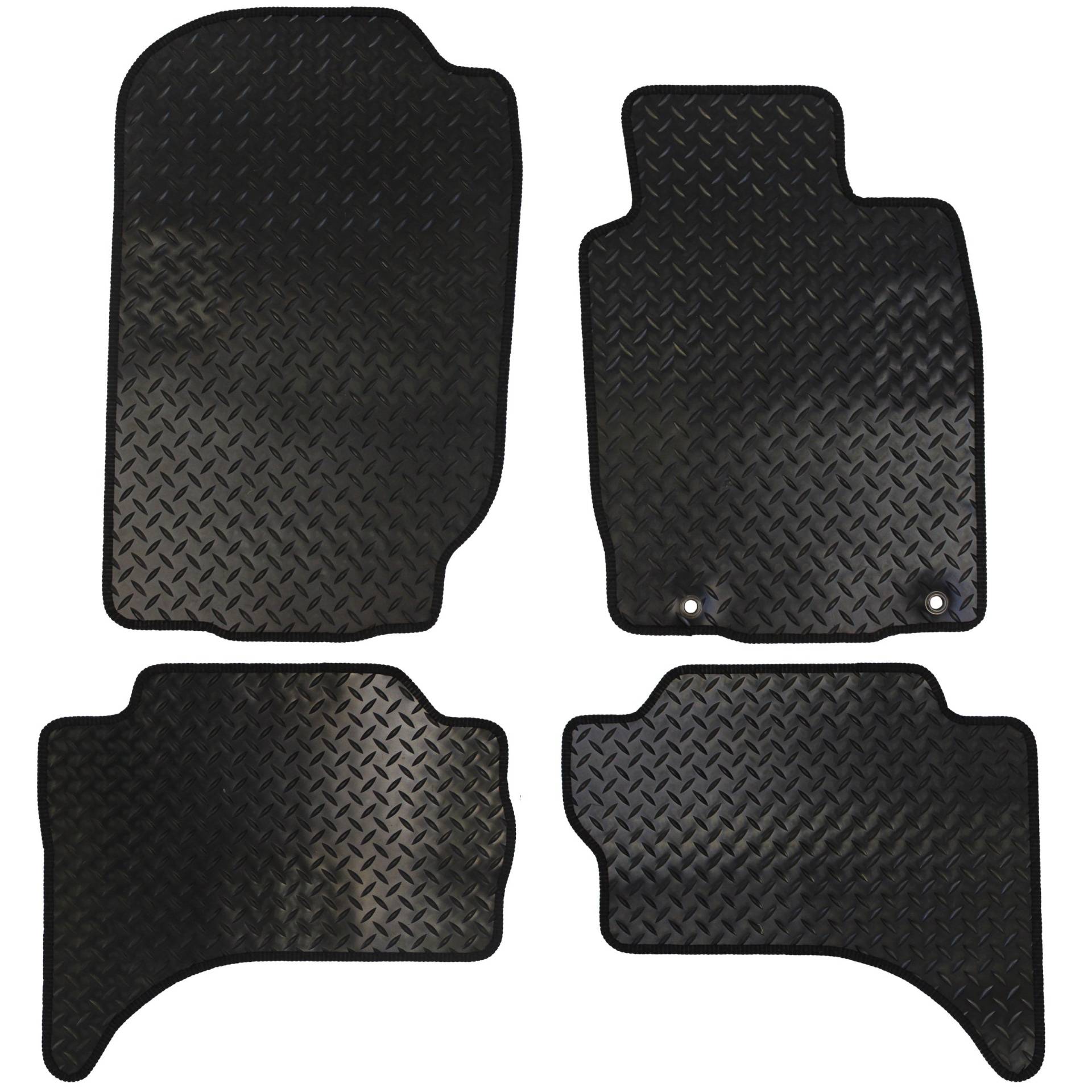 JVL Mitsubishi L200 2015 Onward MK5 Gummi zugeschnitten Auto Matten mit 2 Ring Clips, schwarz, 4 Stück JVL Mitsubishi L200 2015 Onward MK5 Gummi zugeschnitten Auto Matten mit 2 Ring Clips, schwarz, 4 Stück von JVL