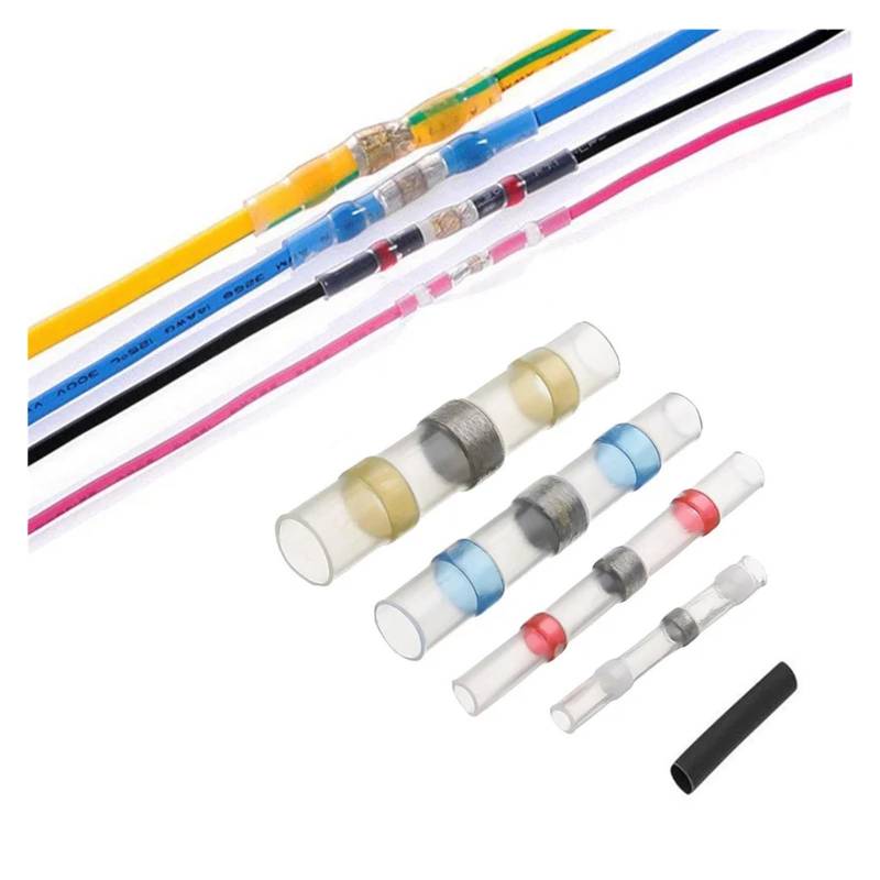 100Pcs Mixed Heat Shrink Wire Connectors Solder Sleeves Butt Terminals Crimp Connector Solder Cable Electrico von JVNTOPIHW