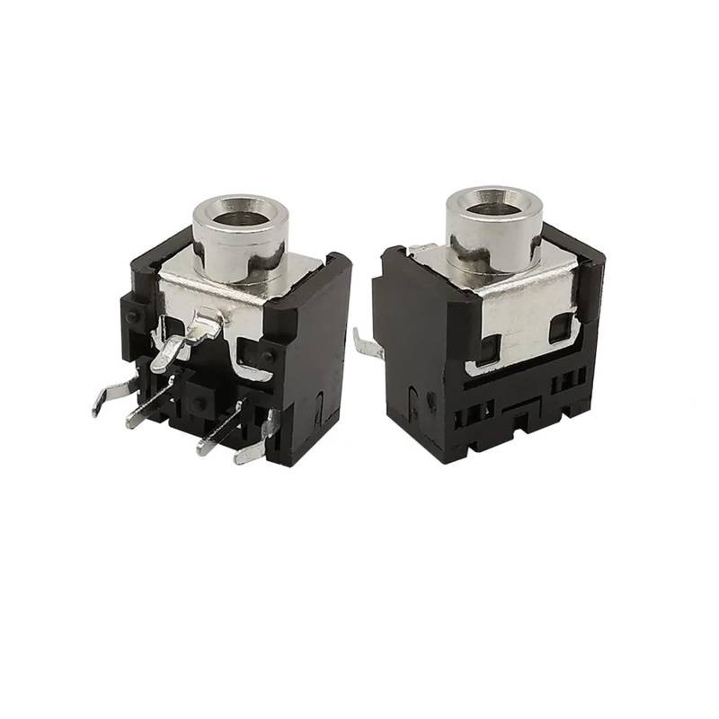 100Pcs PJ-306 3.5mm Mono Stereo Female Socket Connector 3.5MM 5 Pin DIP Headphone Jack Adapter Black von JVNTOPIHW