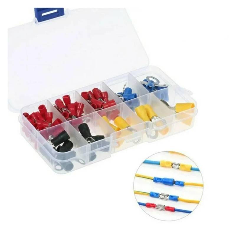 102pcs Boxed Terminal Block RV1.25/2/3.5/5.5 Ring Terminal Electrical Crimping Connector Kit 10 Specifications von JVNTOPIHW