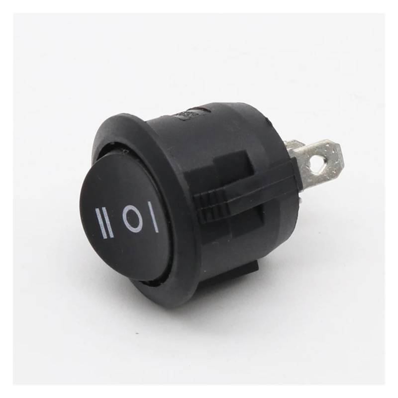 10Pcs 23mm Round Black 3 Pin 10A/125V 6A/250V AC 3 Position SPDT ON-OFF-ON Rocker Switch Snap-in von JVNTOPIHW