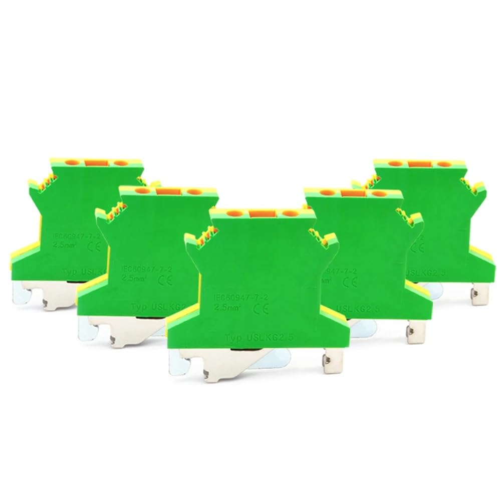 10Pcs USLKG-2.5N PE Din Rail Terminal Blocks Ground Connector Screw Wire Conductor USLKG2.5 von JVNTOPIHW