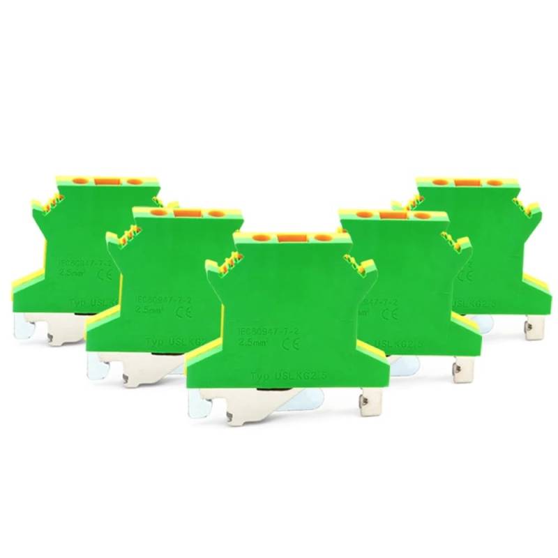 10Pcs USLKG-2.5N PE Din Rail Terminal Blocks Ground Connector Screw Wire Conductor USLKG2.5 von JVNTOPIHW