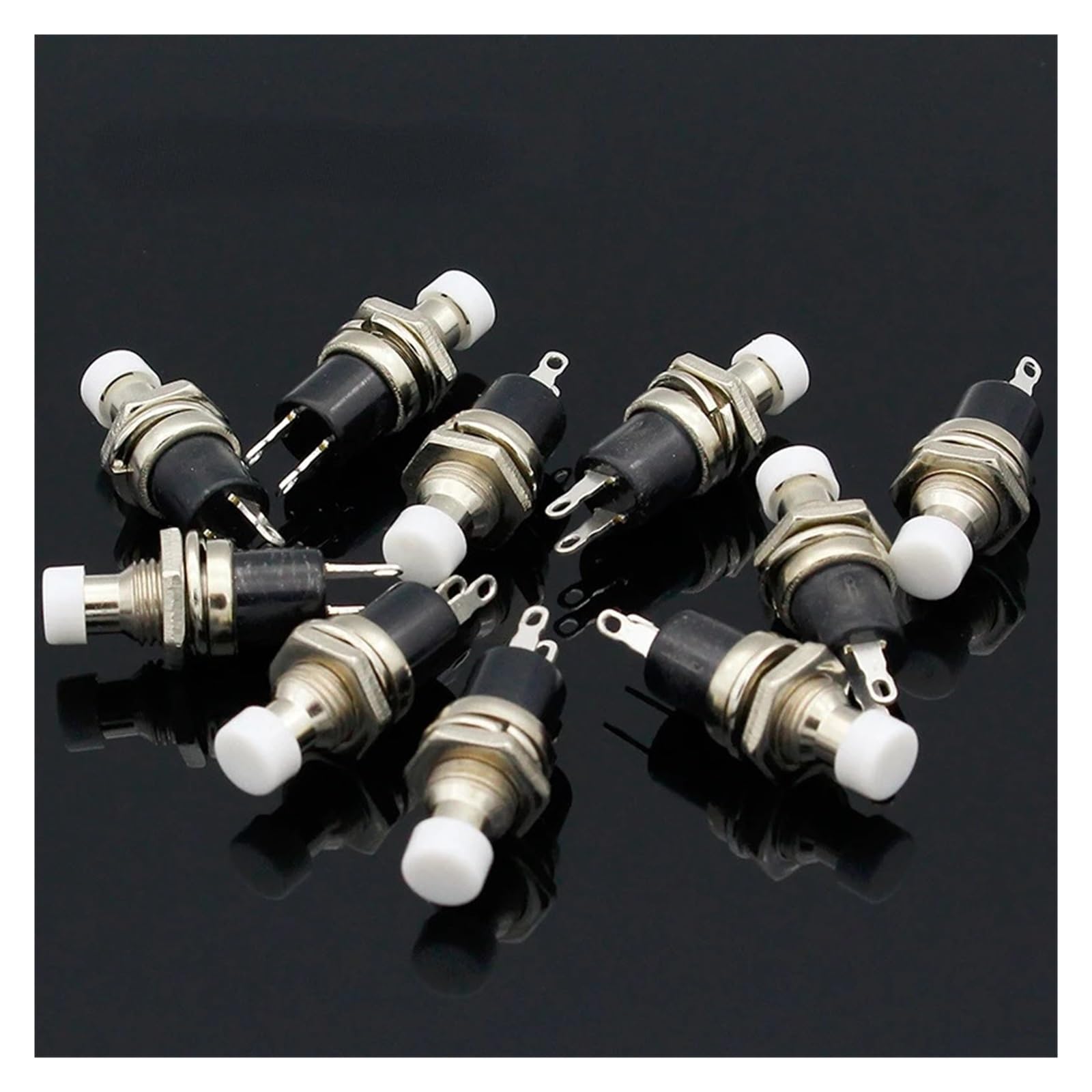 10pcs NO Normally Open Momentary Spring Push Button Switches White 10pcs NO Normally Open Momentary Spring Push Button Switches White von JVNTOPIHW