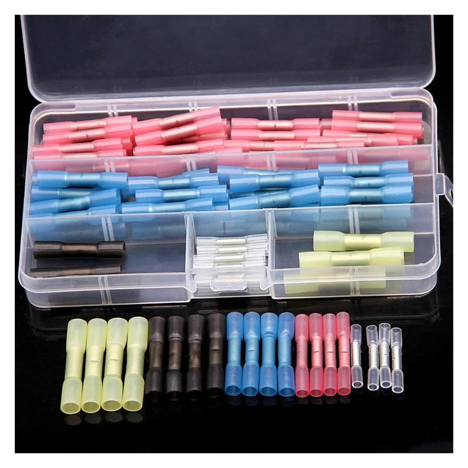 120PCS Heat Shrink Butt Terminals Red Fully Insulated Seal 26-10 AWG Electrical Wire Cable Crimp Terminal Connectors von JVNTOPIHW