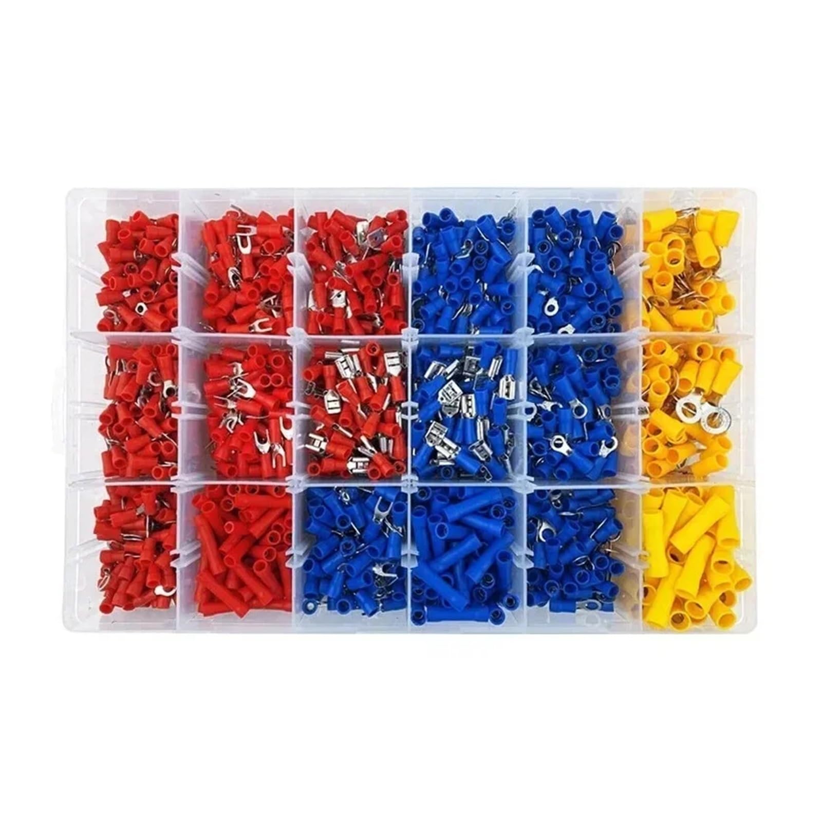 1300PCS Insulated Cable Connector Electrical Wire Crimp Spade Butt Ring Fork Set Ring Lugs Rolled Terminals Assorted Kit 1300PCS Insulated Cable Connector Electrical Wire Crimp Spade Butt Ring Fork Set Ring Lugs Rolled Terminals Assorted Kit von JVNTOPIHW