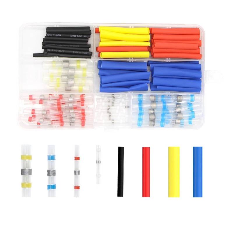 135PCS Heat Shrink Tubing Insulated Solder Sleeve Butt Terminals Seal Electrical Wire Connectors Assorted Kit von JVNTOPIHW