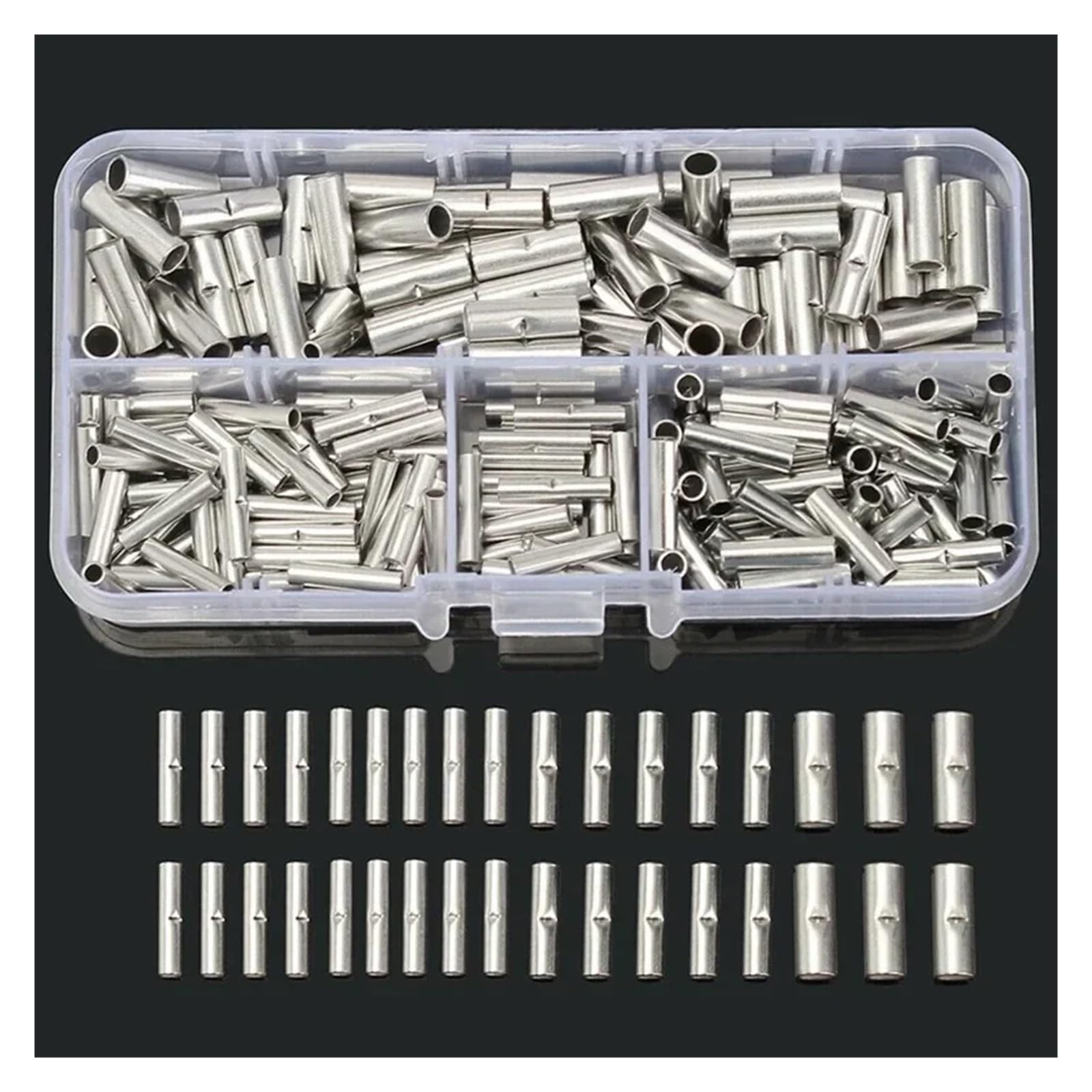 150pcs Non-Insulated Butt Crimp Terminal Ferrules Electrical Cable Terminal Tinned Wiring Set Wire Connector 22-10AWG von JVNTOPIHW