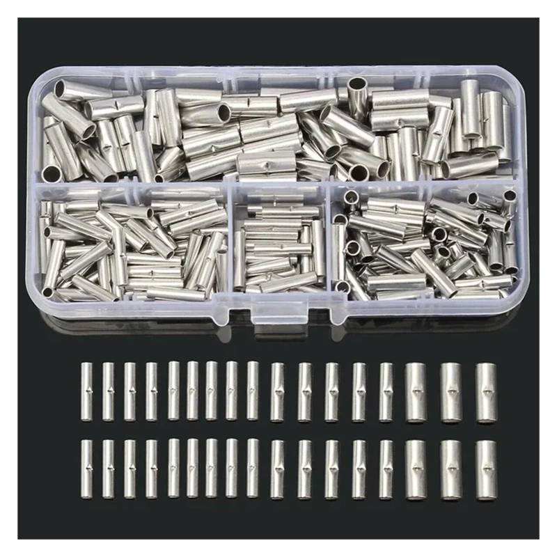 150pcs Non-Insulated Butt Crimp Terminal Ferrules Electrical Cable Terminal Tinned Wiring Set Wire Connector 22-10AWG von JVNTOPIHW