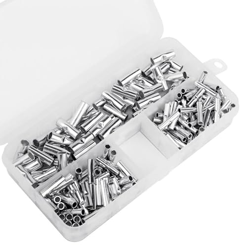 200pcs Butt Wire Connector Uninsulated Ferrules Electrical Cable Terminal Tinned Crimp Terminal 0.5-6mm2 22-10AWG von JVNTOPIHW
