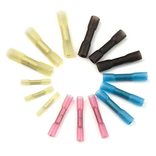 200pcs Fully Insulated Heat Shrink Butt Connector Waterproof Splice Soldering Electrical Wire Cable Crimp Terminal Connector von JVNTOPIHW