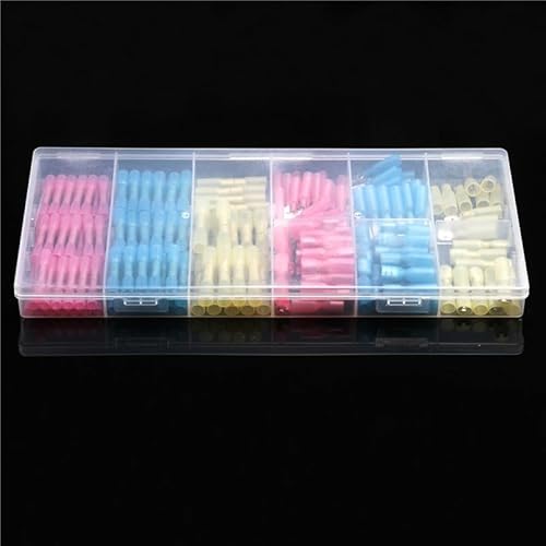 200pcs Insulated Heat Shrink Terminals Connectors Butt Electrical Cable Wire Connector Crimping Terminals Kit AWG 22-10 von JVNTOPIHW