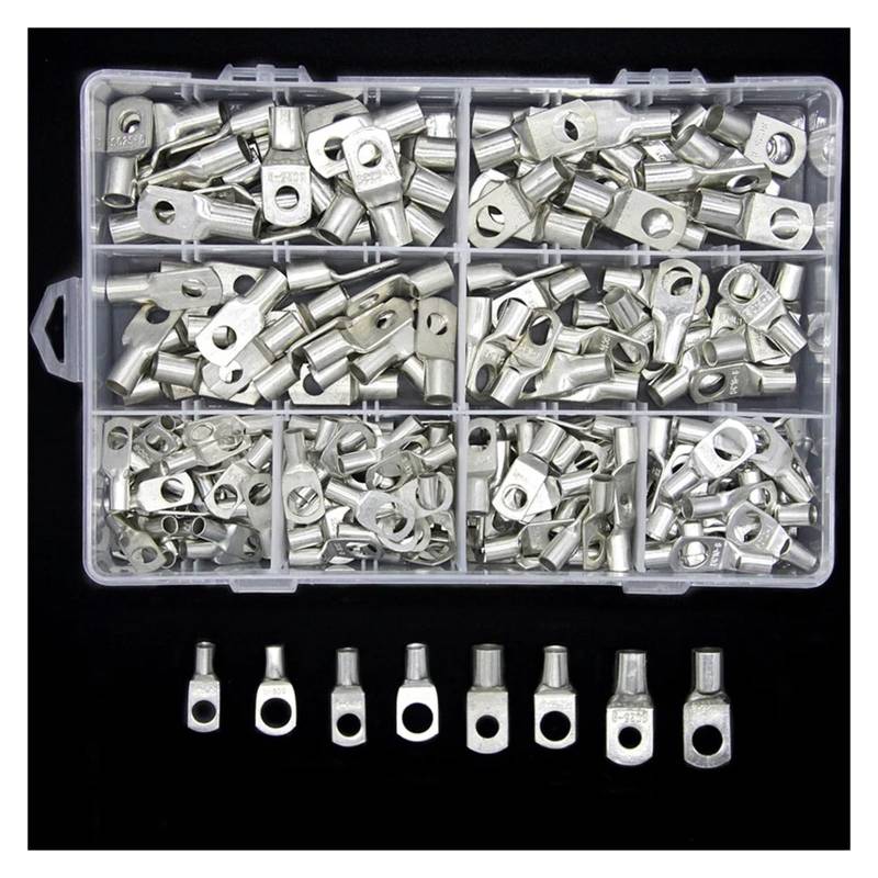 240PCS Assortment Copper Tube Wire Ring Crimp Terminals Lug Battery Welding Electrical Wire Connectors Kit von JVNTOPIHW