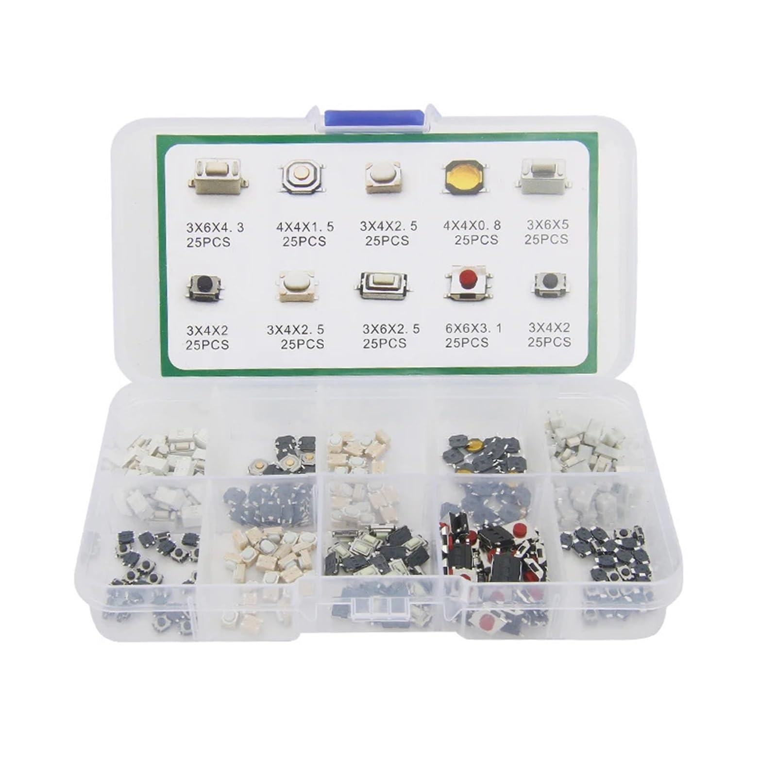 250 Pcs/1 Set 10 Types Car Remote Control Tablet actile Push Button Switch Car Keys Button Touch von JVNTOPIHW