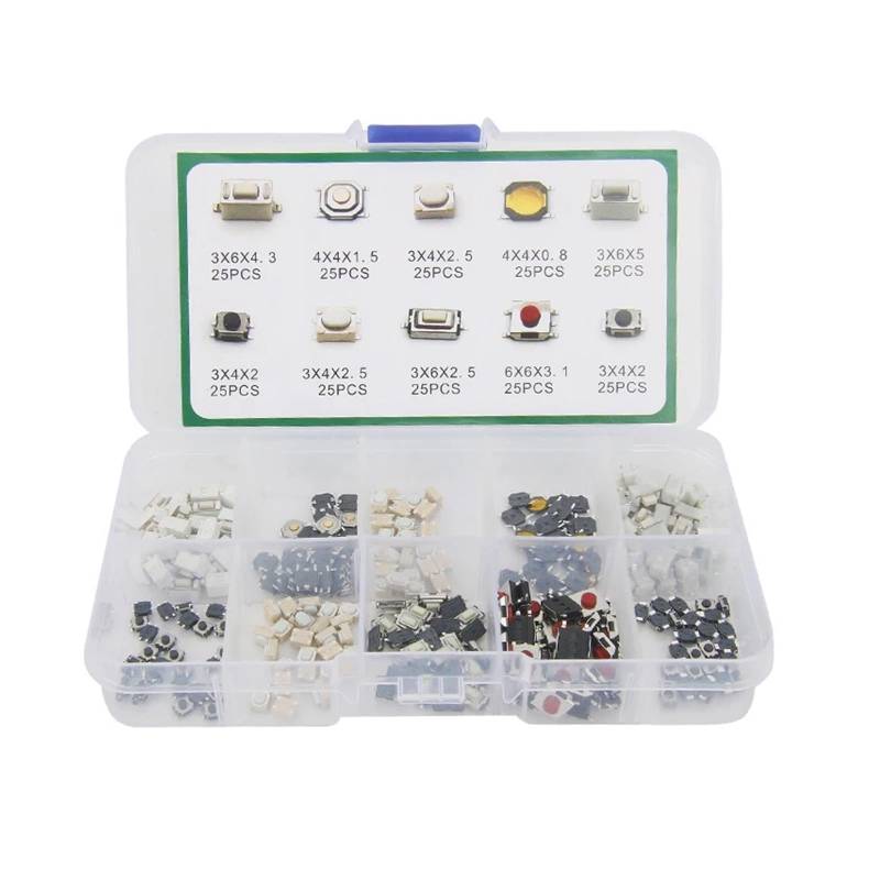 250 Pcs/1 Set 10 Types Car Remote Control Tablet actile Push Button Switch Car Keys Button Touch von JVNTOPIHW