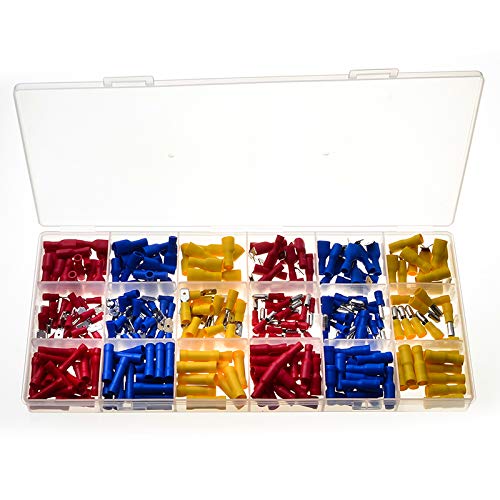 300PCS Insulated Crimp Wire Butt Connectors Set Piggy Back Terminators Red Blue Yellow Spade Terminals Kit 22-10AW von JVNTOPIHW