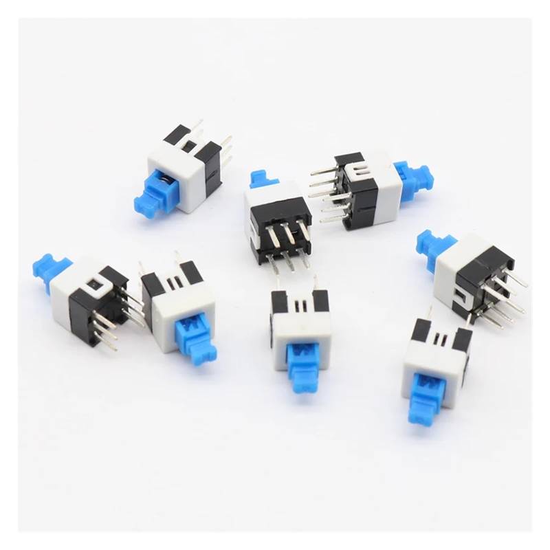 30pcs/lot Square 7x7x12mm 6 Pin DPDT Push Button Self-locking Switch G64 Multimeter Switch von JVNTOPIHW