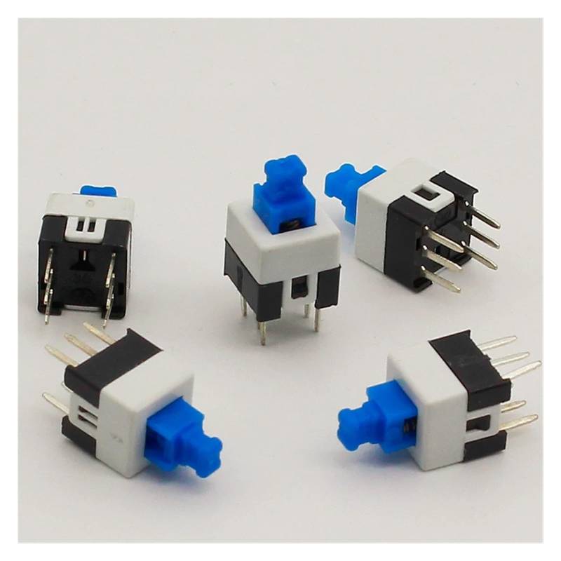 30pcs/lot Square 7x7x12mm 6 Pin DPDT Push Button Self-locking Switch G64 Multimeter Switch von JVNTOPIHW
