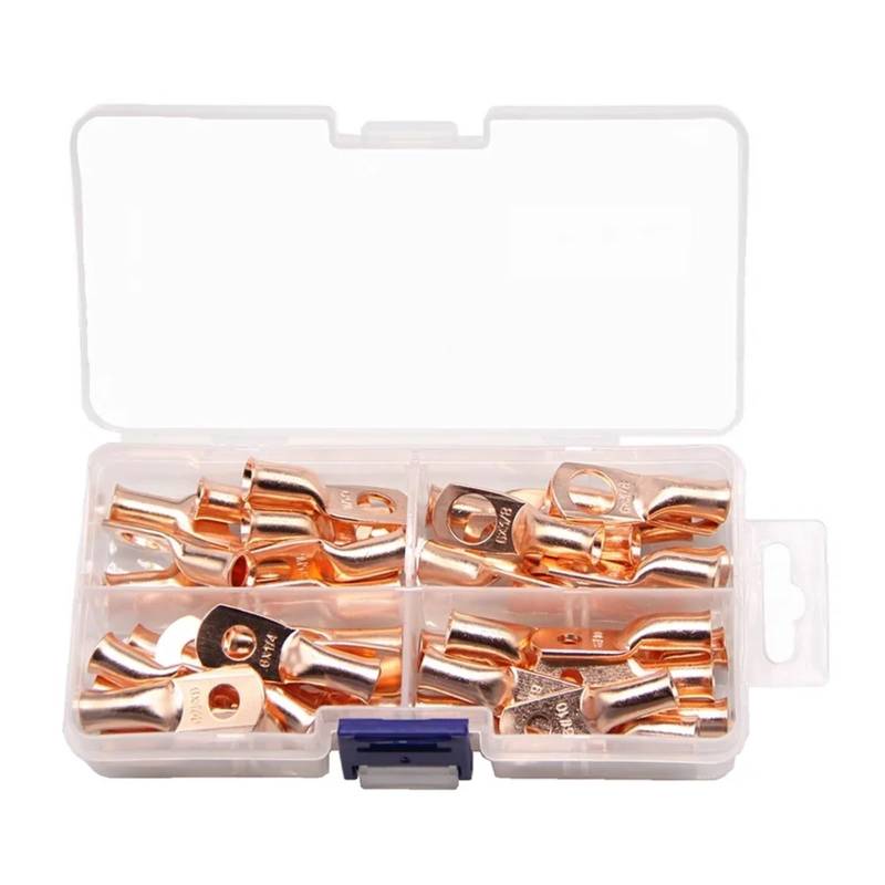 40pcs 6AWG 5/16" 3/8" Copper Ring Battery Crimp Terminals Connector Cable Lugs Eyelet 16mm2 Electrical Supplies Bolt Hole von JVNTOPIHW