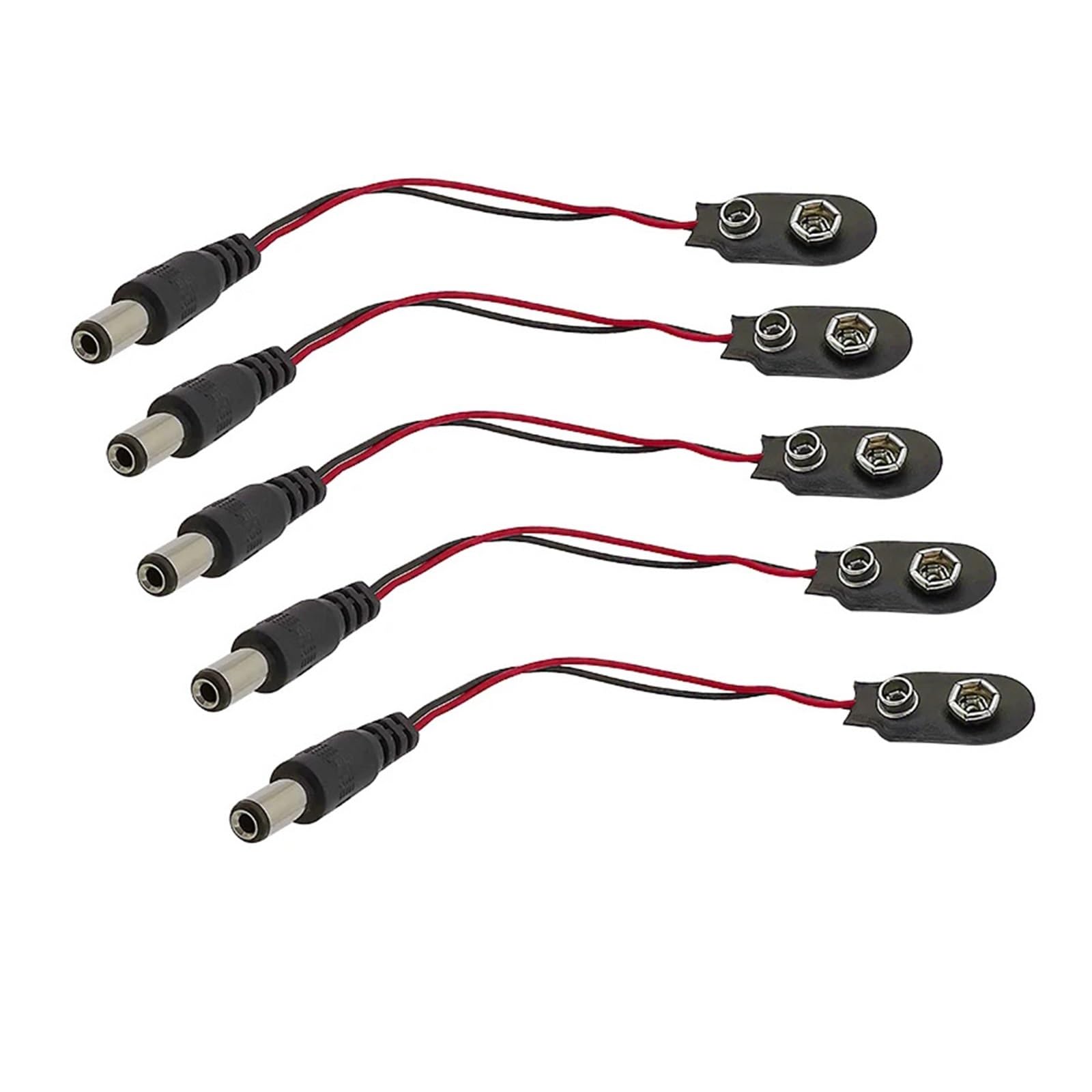 50Pcs I type 2.1 x 5.5mm Male to 9V Battery Clip 15CM cable 9V I-type Connector von JVNTOPIHW