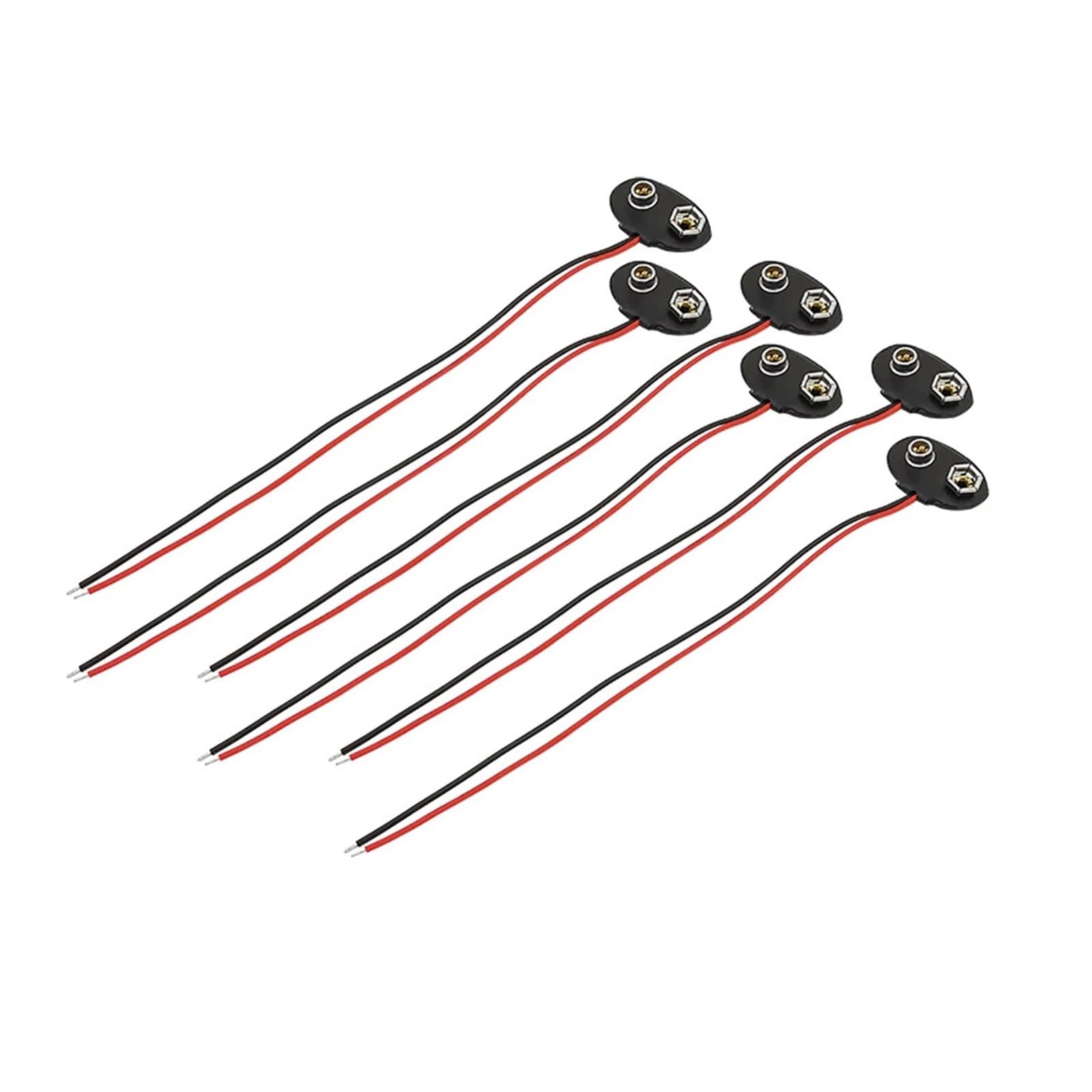 50Pcs T-type 9V Battery Snap Connector Clip 9V Battery Clip Lead Wires Holder Wire Length 15CM Cable 9V Battery Connector von JVNTOPIHW