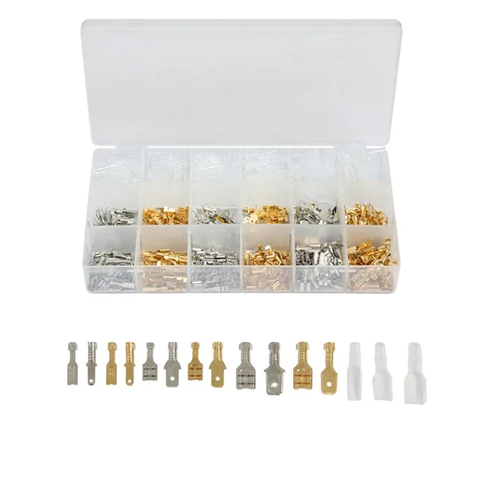 540Pcs 2.8/4.8/6.3mm Crimp Terminals Insulated Seal Electrical Wire Connectors Crimp Terminal Connector Assortment Kit von JVNTOPIHW