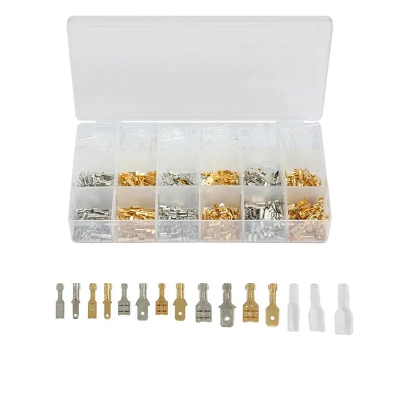 540Pcs 2.8/4.8/6.3mm Crimp Terminals Insulated Seal Electrical Wire Connectors Crimp Terminal Connector Assortment Kit von JVNTOPIHW
