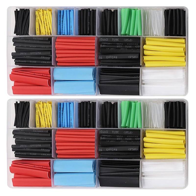 580pcs Thermoresistant Tube Heat Shrink Wrapping KIT Heat Shrinking Tube Assorted Pack Wire Cable Insulation Sleeve DIY von JVNTOPIHW