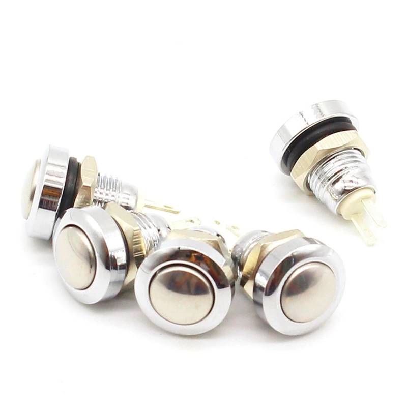 5Pcs 8mm Metal Momentary 1NO 2Pin Push Button Switch 0.5A/250VAC von JVNTOPIHW