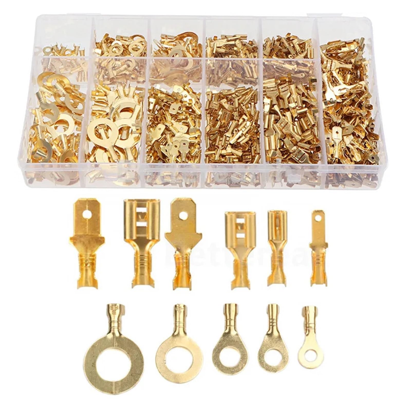 750PCS M3-M10 Ring Lugs Ring Eyes Crimp Terminals 2.8/4.8/6.3mm Spade Crimping Connectors Non-insulated Diy Assortment Kit von JVNTOPIHW