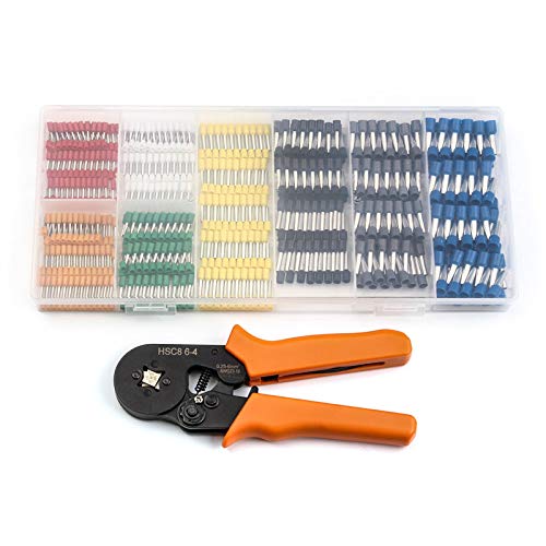 800 PCS Cord End Ferrules Crimp Terminals Wire Connectors + 1 PC Ratchet Terminal Crimping Plier Self-adjust Hand Tools von JVNTOPIHW