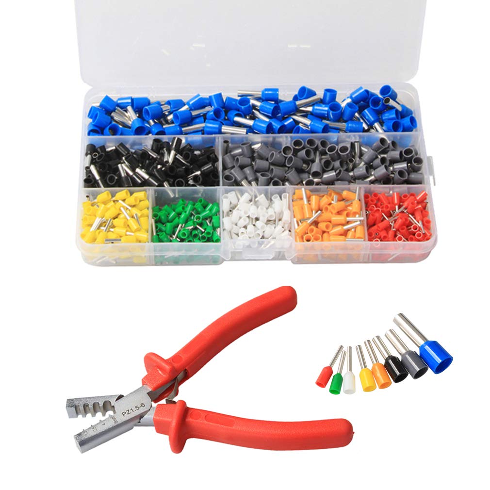 800pcs Insulated Ferrules Terminal Tube Pre-Insulating Terminal Wire Connector Electrical Cold Pressed Block Crimp Terminator von JVNTOPIHW