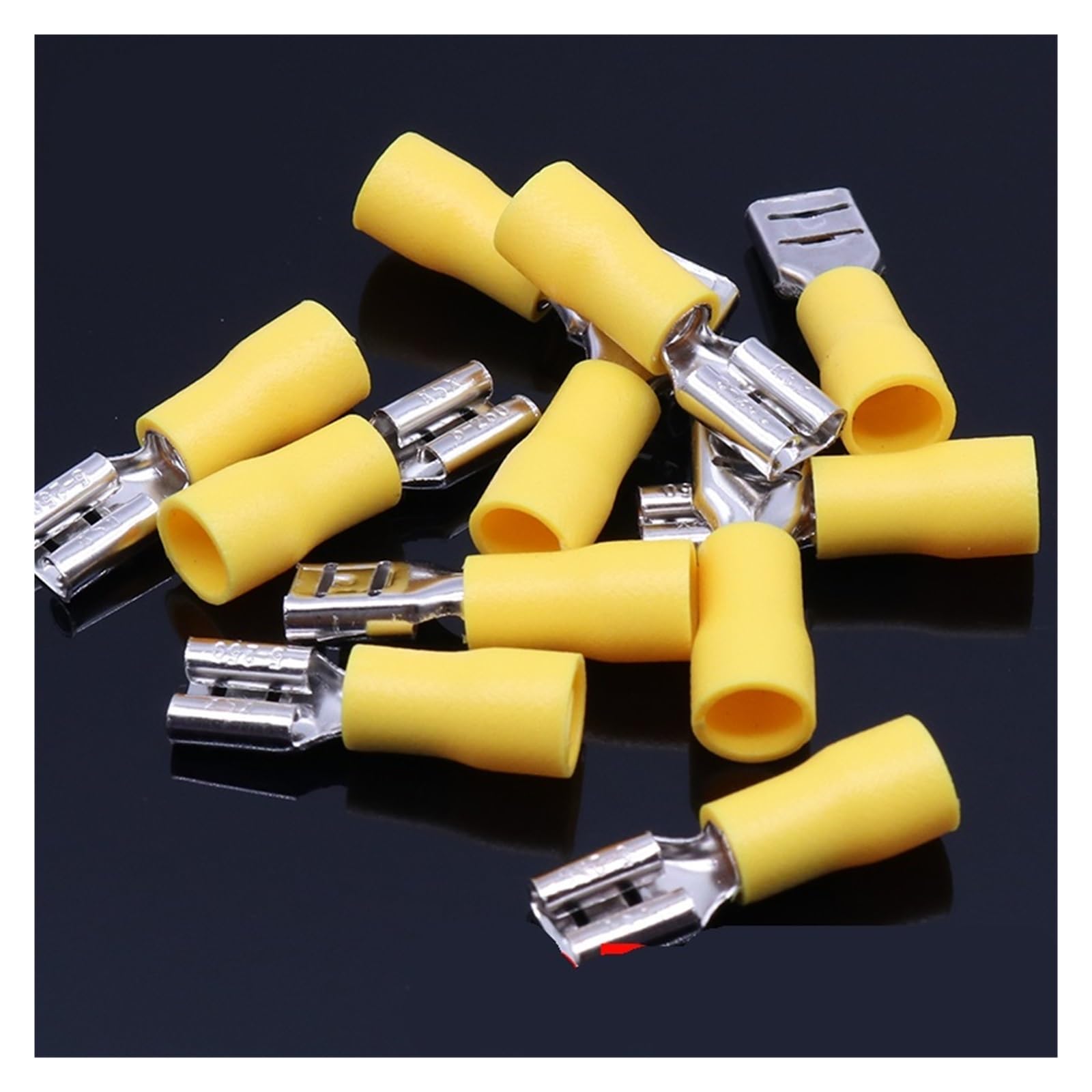 FDD5.5-250 FDD5-250 Female Insulated Electrical Crimp Terminal for 4-6mm2 wire Connectors Cable Wire Connector 100PCS/Pack FDD von JVNTOPIHW