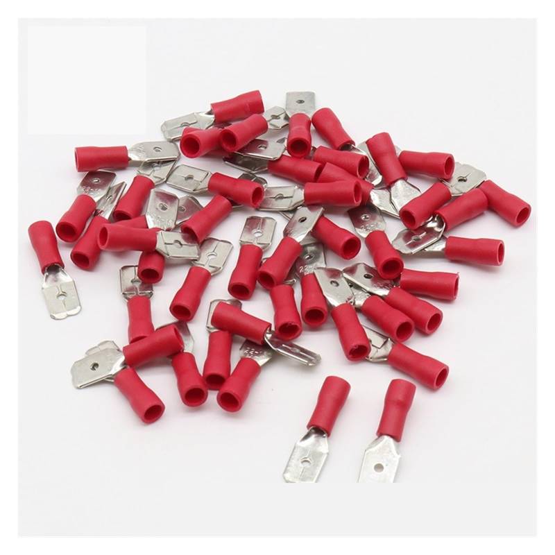 MDD1.25-250 male Insulated Spade Quick Connector Terminals Crimp Terminal AWG MDD1-250 100PCS/Pack MDD von JVNTOPIHW