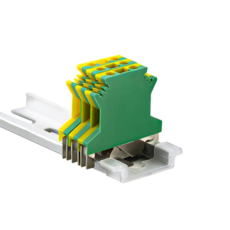 PE Din Rail Terminal Blocks10Pcs USLKG-2.5N Ground Connector Screw Wire Conductor USLKG2.5 von JVNTOPIHW