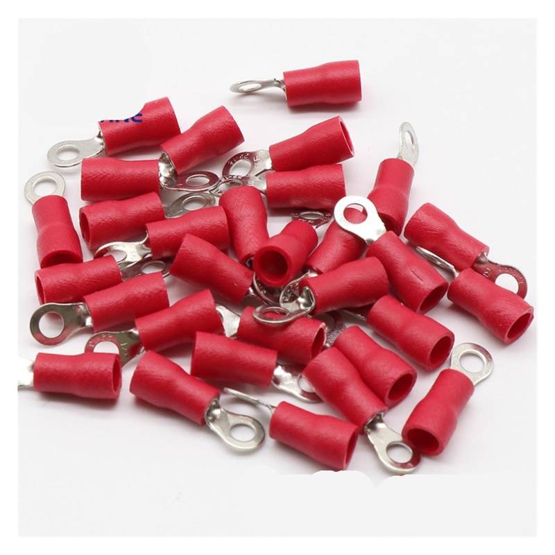 RV1.25-3 Red Ring Insulated Wire Connector Electrical Crimp Terminal RV1.25-3 Cable Wire Connector 100PCS RV1-3 RV von JVNTOPIHW