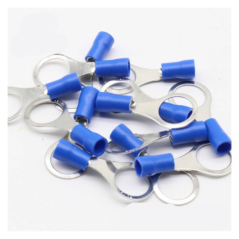 RV2-10 Blue Ring insulated terminal Cable Wire Connector suit 1.5-2.5mm cable Crimp Terminal 100PCS/Pack RV2.5-10 RV von JVNTOPIHW