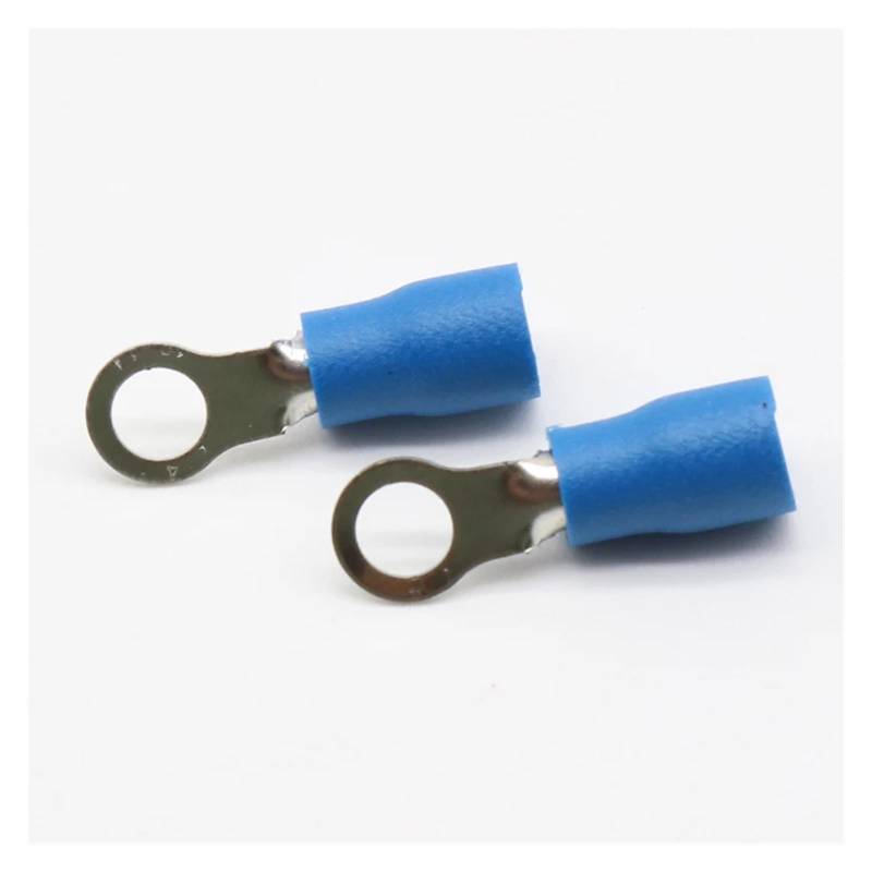 RV2-4 Blue Ring Insulated Wire Connector Electrical Crimp Terminal Cable Wire Connector for 1.5-2.5mm2 100PCS/Pack RV2.5-4 RV von JVNTOPIHW