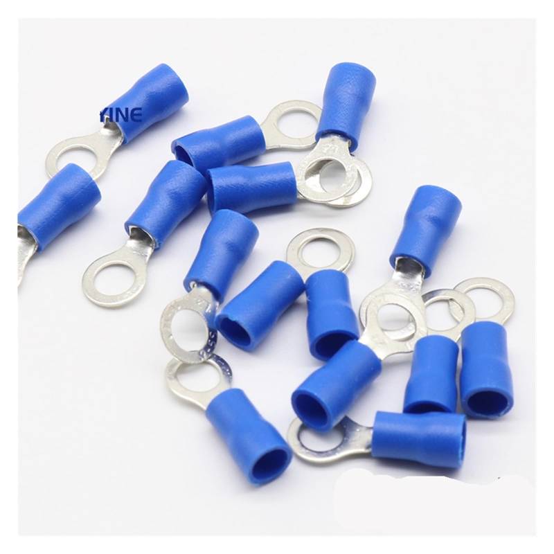 RV2-5 Blue Ring Insulated Wire Connector Electrical Crimp Terminal Cable Connector Wire Connector 100PCS/Pack RV2.5-5 RV von JVNTOPIHW