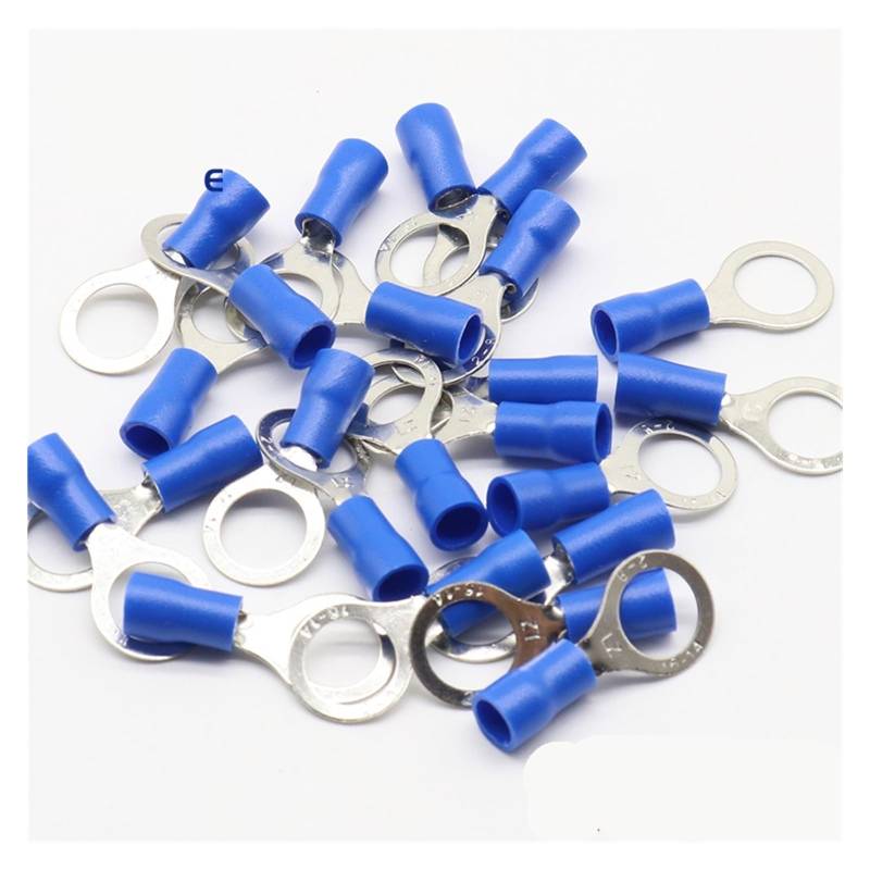 RV2-8 Blue Ring insulated terminal Cable Wire Connector 100PCS/Pack suit 1.5-2.5mm cable Electrical Crimp Terminal RV2.5-8 RV von JVNTOPIHW
