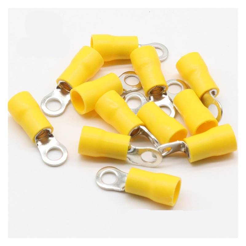 RV5.5-4 Yellow Ring insulated terminal 100PCS/Pack cable Crimp Terminal suit 4-6mm2 Cable Wire Connector RV5-4 RV von JVNTOPIHW