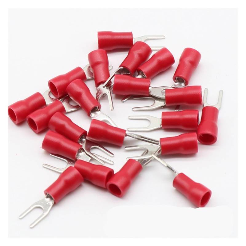 SV1.25-3 Red Terminal Cable Wire Connector Insulated Wiring Terminals electrical Lug crimp terminal 100PCS SV1-3 SV von JVNTOPIHW