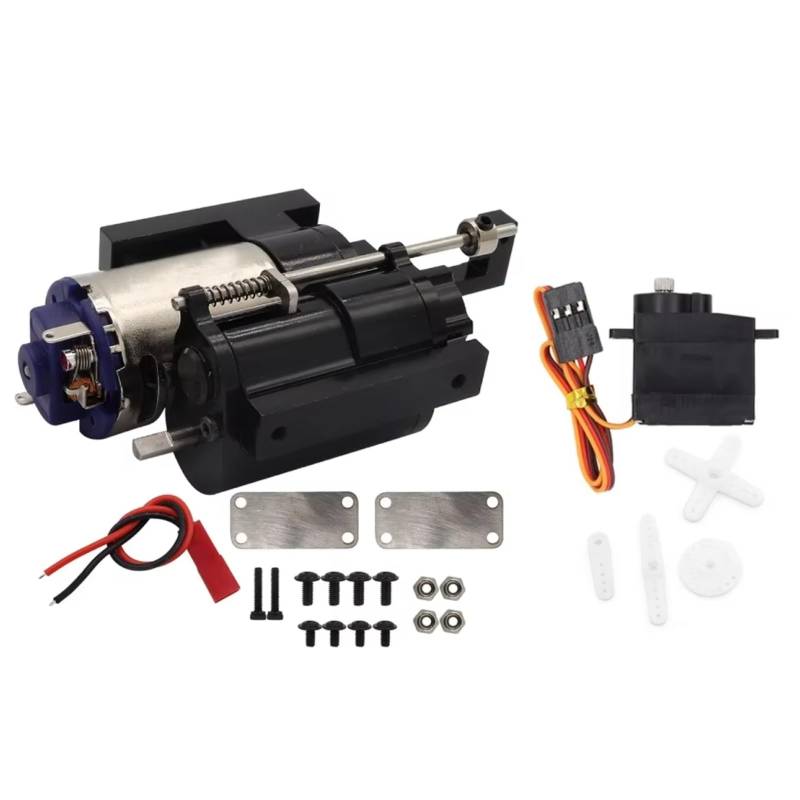 Für JJRC Für Q60 Q61 Q62 Q63 Q64 Q65 1/16 Ganzmetall 2 Ganggetriebe Getriebe RC Auto Upgrades Teile RC Spielzeugautoteile(Black and Servo) von JVRWSC