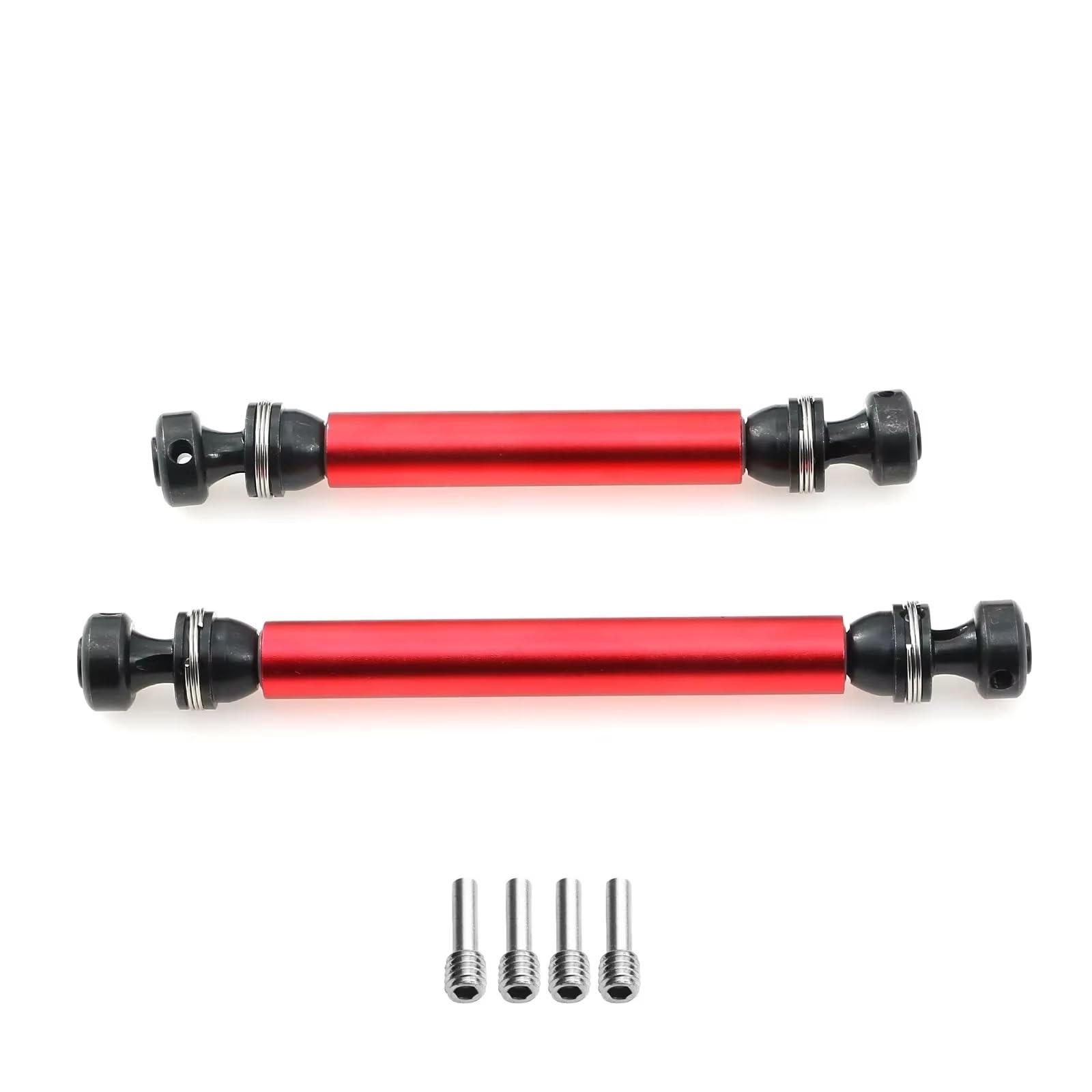 JVRWSC Für Axial Für RBX10 Für Ryft 1/10 2 Stücke Metall Antriebswelle CVD Antriebswelle RC Crawler Auto Upgrade Teile Zubehör RC Spielzeugautoteile(Red) von JVRWSC